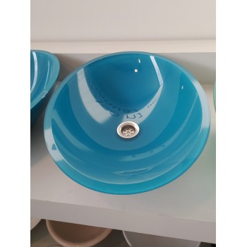 LAVABO CRISTAL OVALADO AZUL...